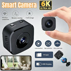 Mini Caméra SMART WiFi 6K HD - Vision Nocturne & Détecteur de Mouvement - Support OFFERT
