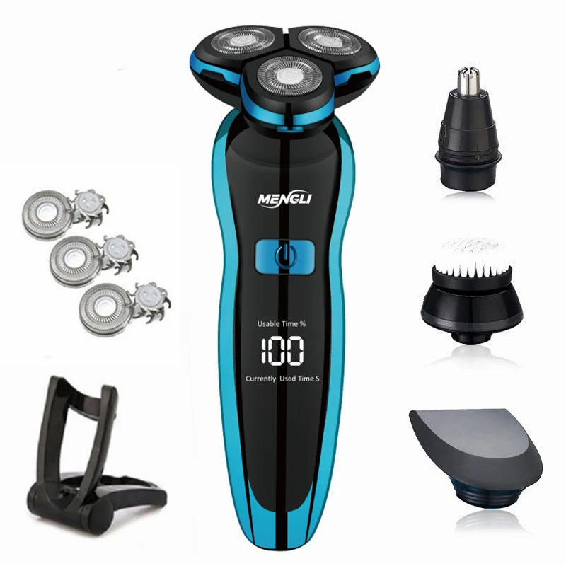Rasoir Électrique Visage, Cheveux & Corps Étanche + 5 Accessoires OFFERTS