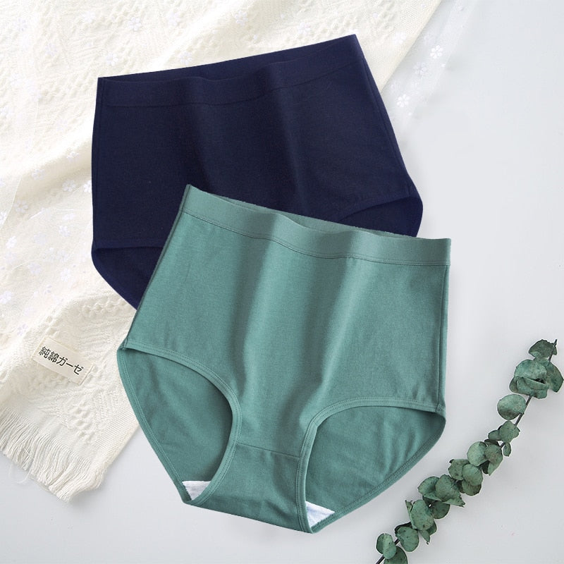 Lot de 2 Culottes taille haute en coton