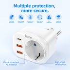 Multiprise charge rapide 4 en 1 - USB et USB Type C
