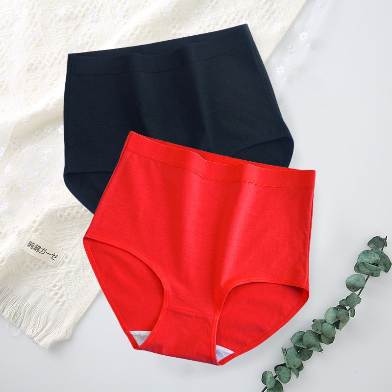 Lot de 2 Culottes taille haute en coton