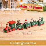 Mini train de Noël en Bois