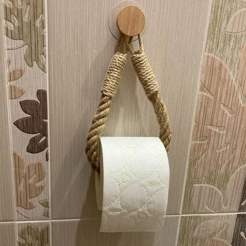Porte-papier en corde Vintage - Sans clou ni vis