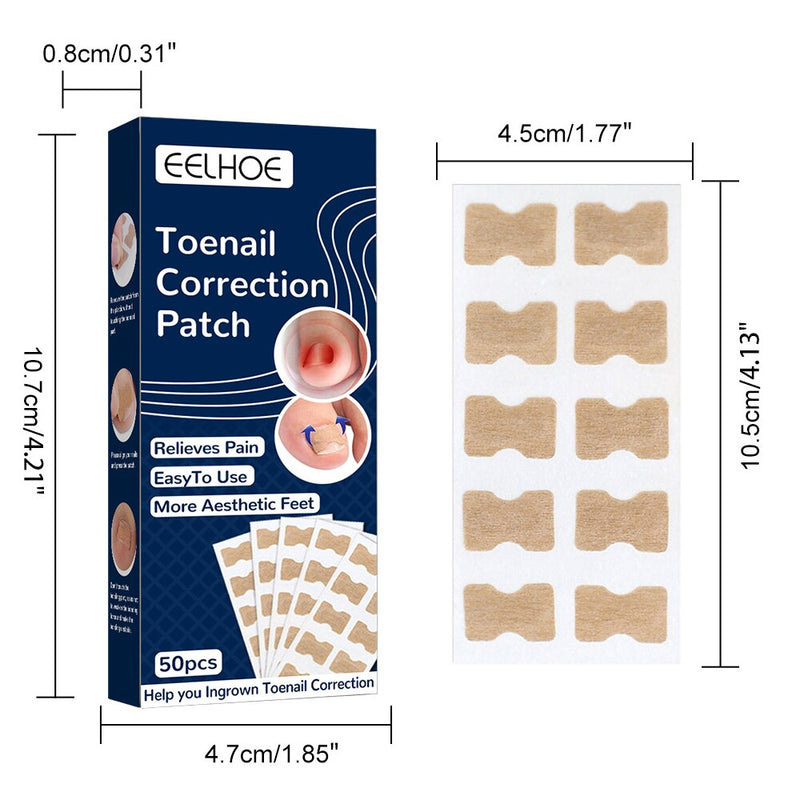 50x Patchs correcteurs d'ongles incarnés