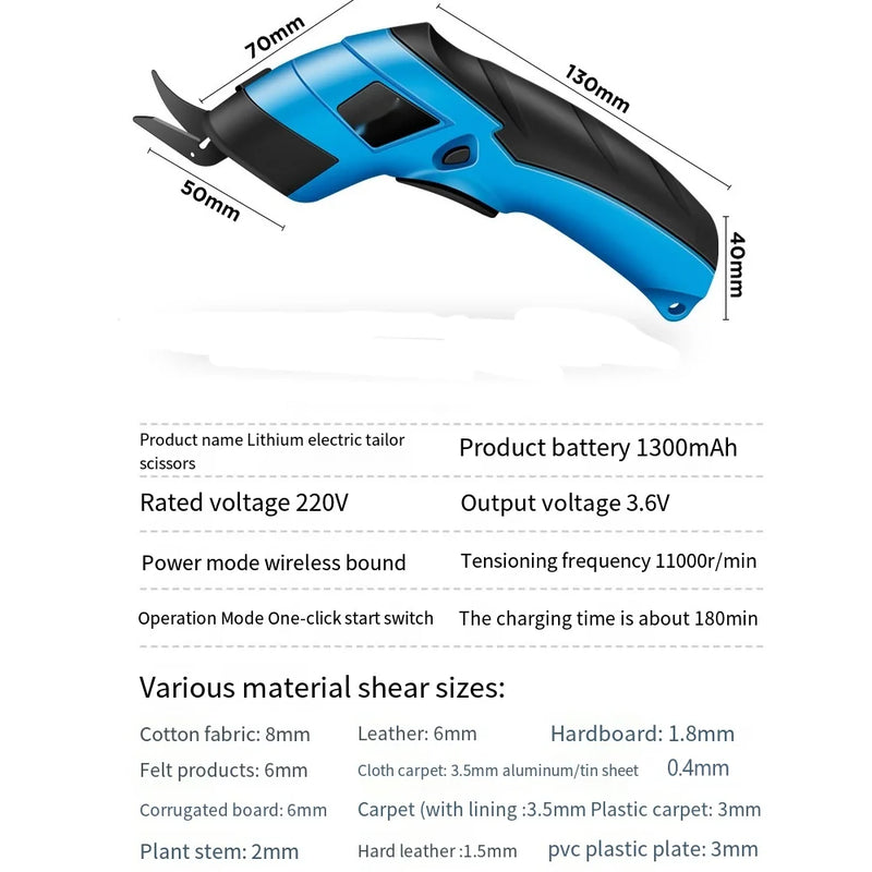 Ciseaux électriques polyvalent rechargeable