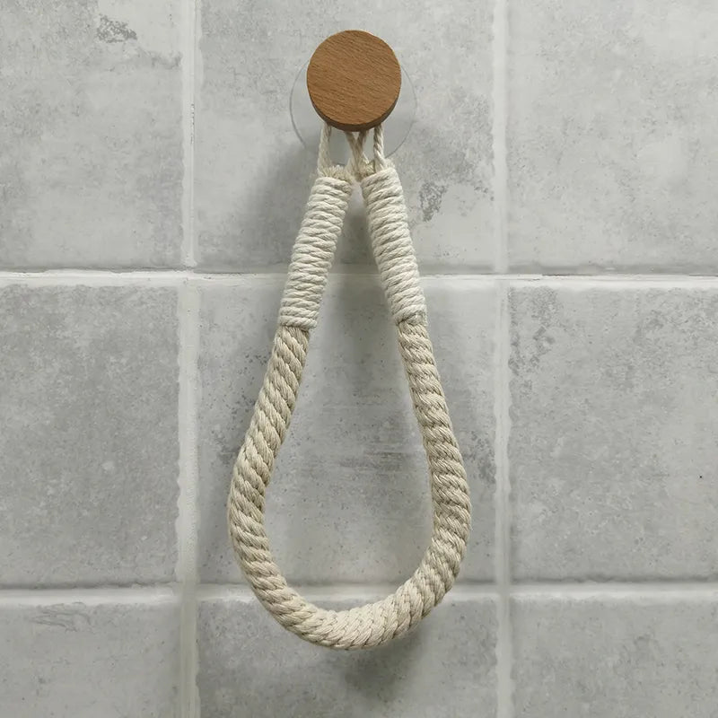 Porte-papier en corde Vintage - Sans clou ni vis