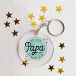 Idée cadeau - Porte-clé acrylique personnalisé papa, maman, tonton, mamie...