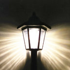 Set of 2 Vintage LED Solar Wall Lights